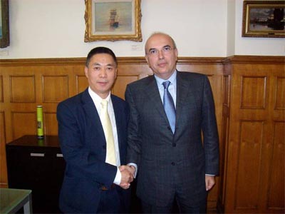 塞萨洛尼基工商会主席D.BAKATSELOS与兰孝程总经理